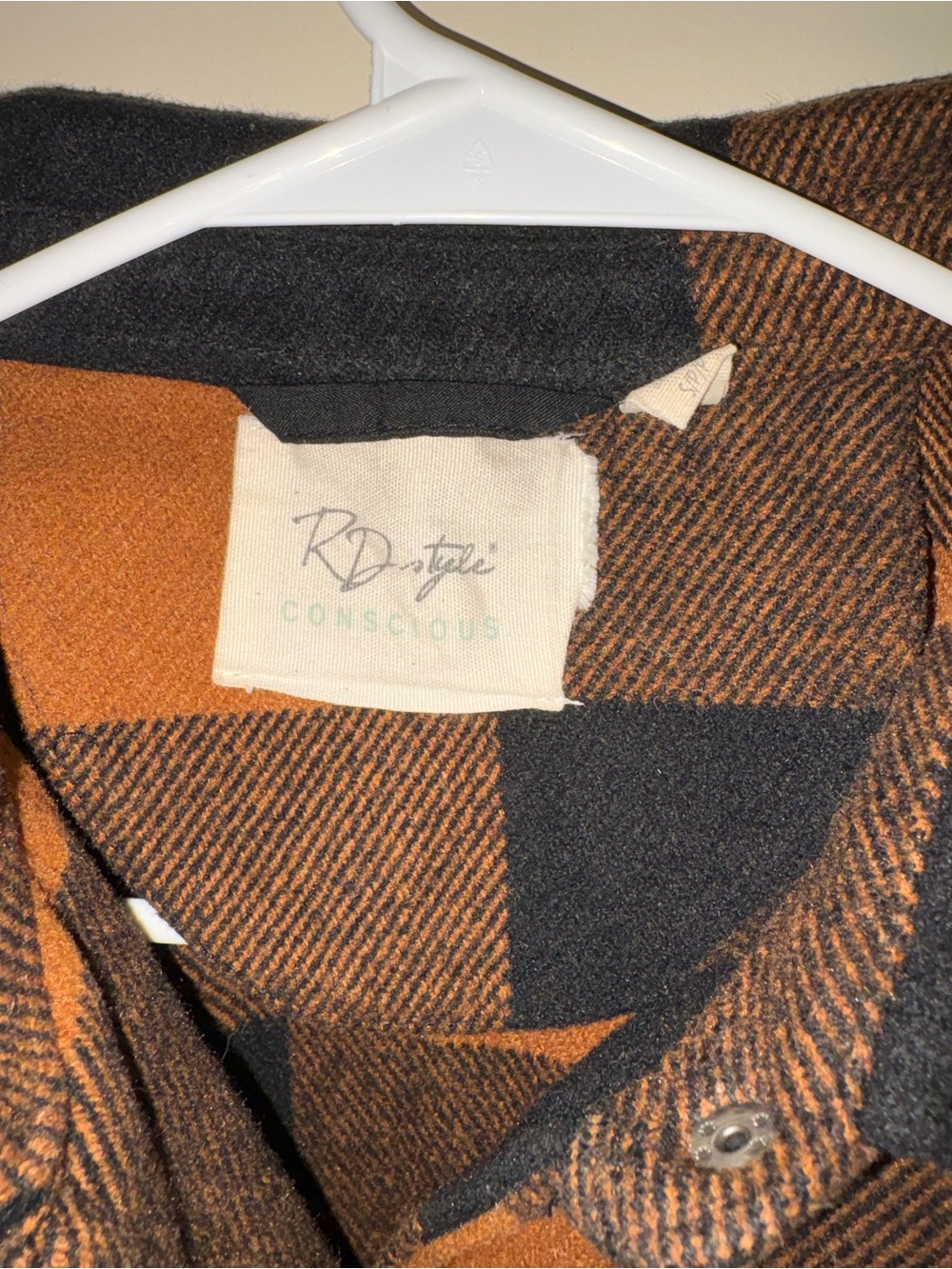 RD Style Black and Brown Plaid Button Shirt Jacket - Picture 2 of 16